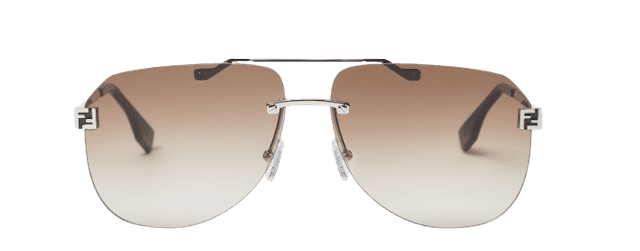 Fendi Sky Palladium-coloured metal sunglasses
