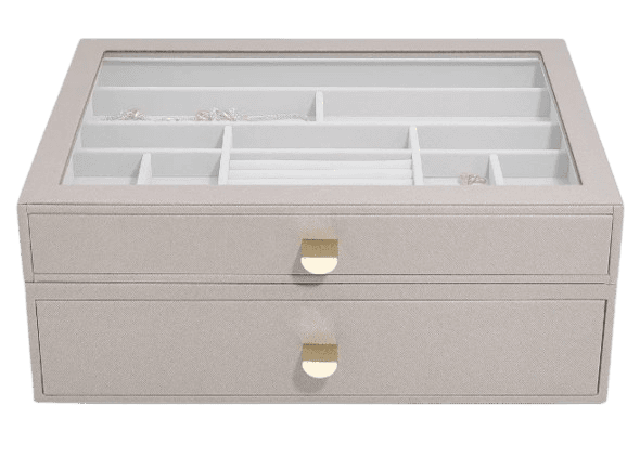 Stackers Supersize Jewellery Box (with drawers) Taupe