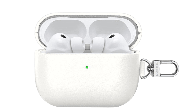 Lucrin Airpods Pro 3 Case with Carabiner Tan - Smooth Leather