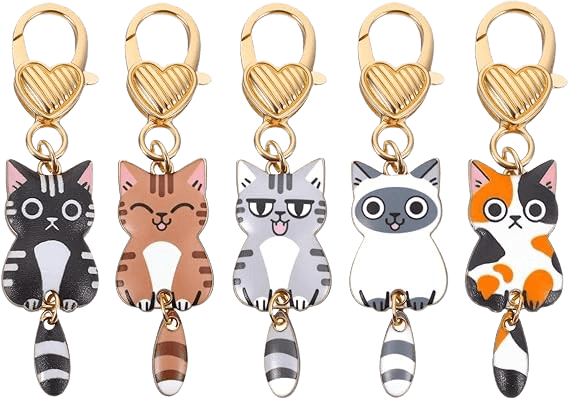 Cat Keychain Set of 5