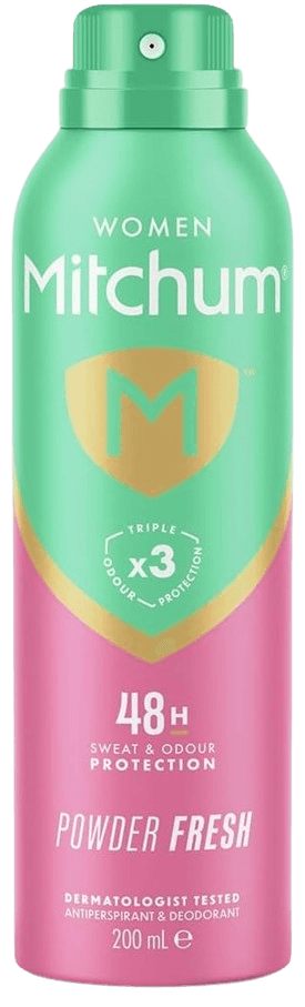 Mitchum Women Triple Odor Defense 48HR Protection Deodorant Spray & Antiperspirant (200ml)