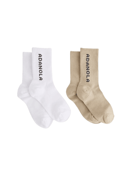 Adanola Logo-Intarsia Ribbed Pack of Two Cotton-Blend Socks