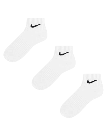 Nike Training Everyday Lightweight 3 pack ankle socks in white