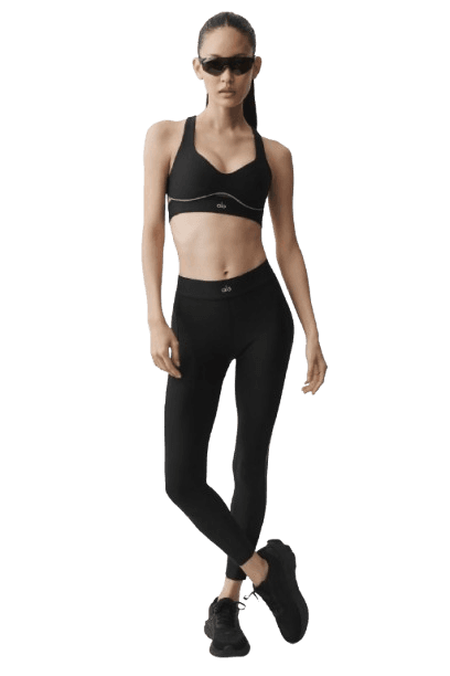 Alo Airlift Speedwork Bundle - High-Waist 7/8 Legging + Bra - Black