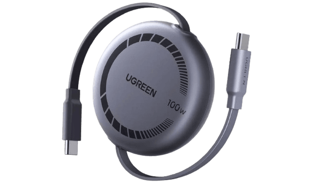 UGREEN Nexode 1m 100W Retractable USB-C Cable - Grey