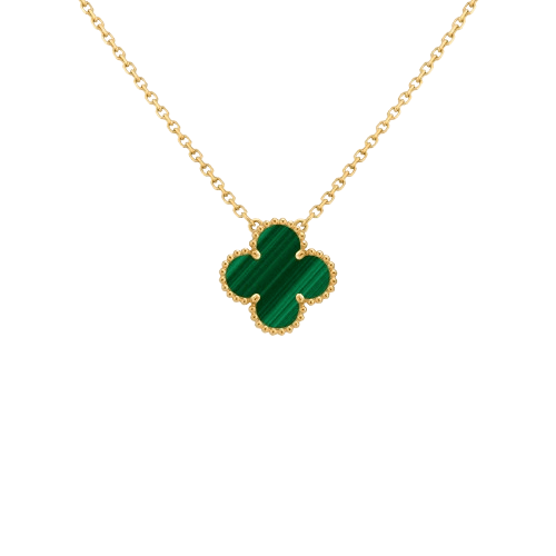 Van Cleef & Arpels Vintage Alhambra pendant 18K yellow gold, Malachite