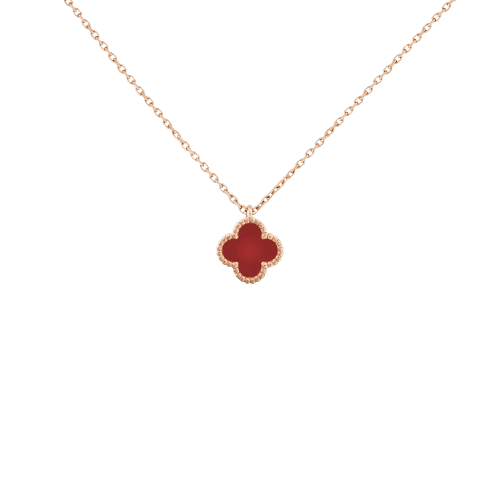 Van Cleef & Arpels Sweet Alhambra pendant 18K rose gold, Carnelian