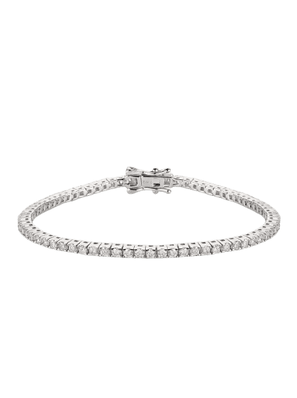 L’ERA Classic Diamond Tennis Bracelet Sterling Silver with Lab Grown Diamond