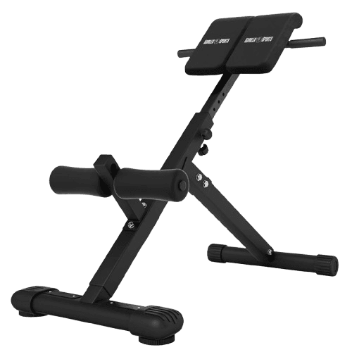 Foldable Hyperextension Bench - Black