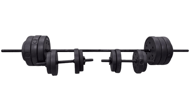 Opti Vinyl Dumbbell and Barbell Set - 50kg