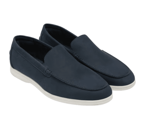 Matalan Navy Faux Suede Loafers