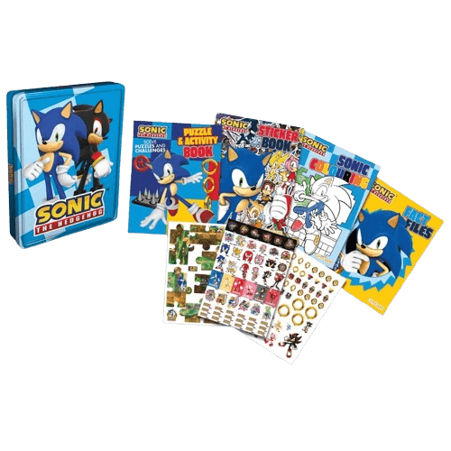 Sonic the Hedgehog Activity and Colouring Book Set with Tin