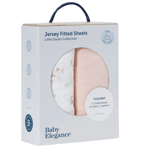 Baby Elegance Crib 2 Piece Fitted Sheets Set Little Ducks