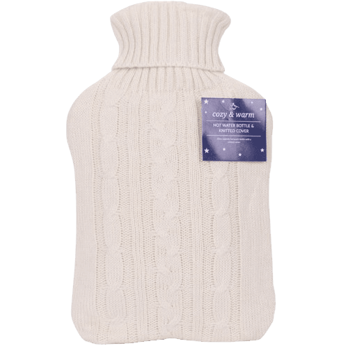 Cozy & Warm Knitted Covered Hot Water Bottle 2L