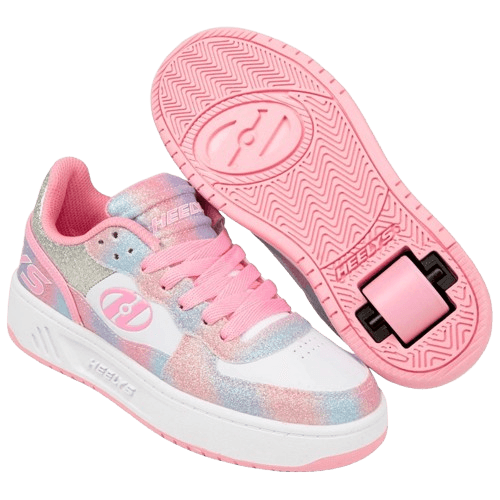 Heelys Rezerve Low X2 Shoes Light Pink White Rainbow