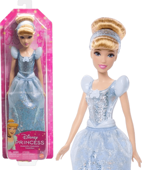 Mattel Disney Cinderella with Sparkling Clothing and Accessories