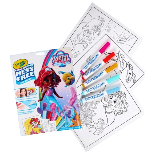 Crayola Colour Wonder Disney Junior Ariel Colouring Pages Book & Markers