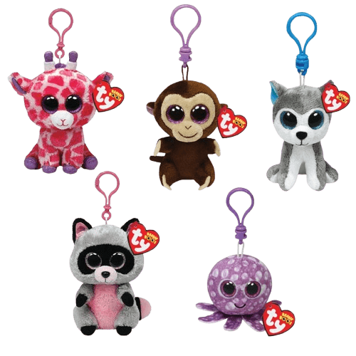 Ty Beanies Mini Boos Keychain Clip Assortment