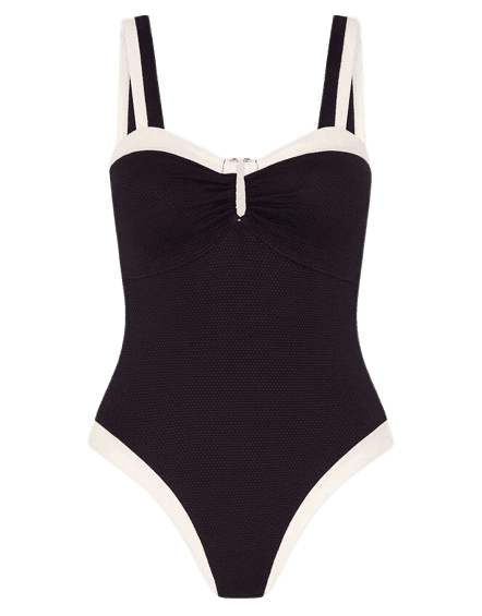 Monsoon Sabrina Two Tone Swimsuit Black