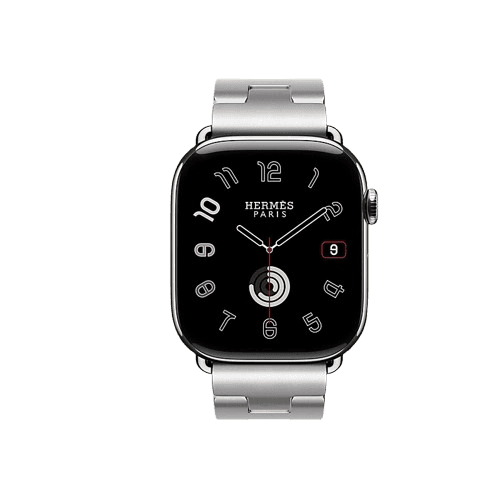 Hermes Series 11 case & Band Apple Watch Hermès Single Tour 46 mm Grand H - Titanium/Gris