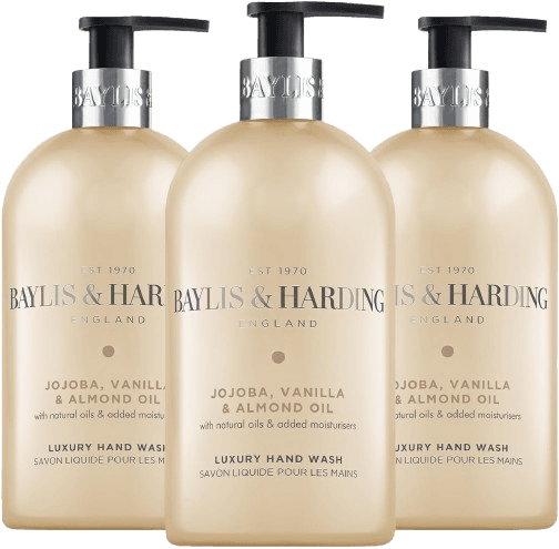 Baylis & Harding Jojoba, Vanilla & Almond Oil Hand Wash, 500 ml (Pack of 3)