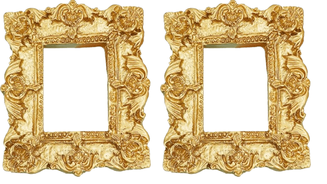 2Pcs Mini Resin Vintage Picture Frame
