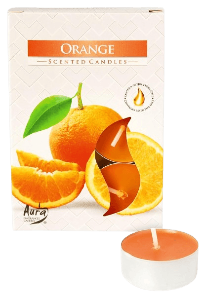 Aura Scented Candles - Orange 6pcs