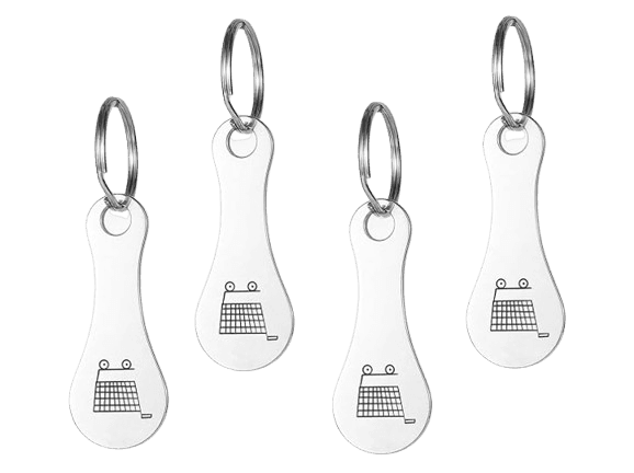 4 Pcs Shopping Trolley Tokens