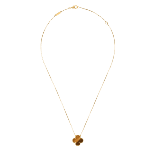 Van Cleef & Arpels Vintage Alhambra 18K yellow gold, Tiger Eye pendant