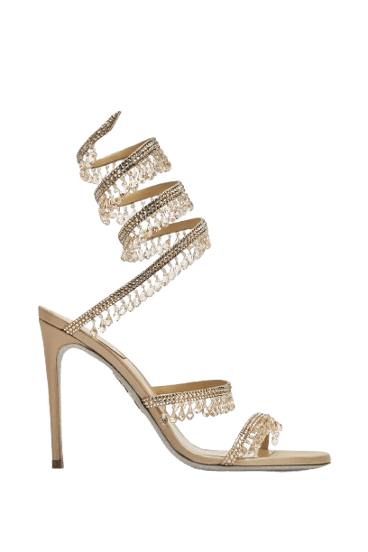 Rene Caovilla CHANDELIER CRYSTAL CHAMPAGNE SANDAL 105
