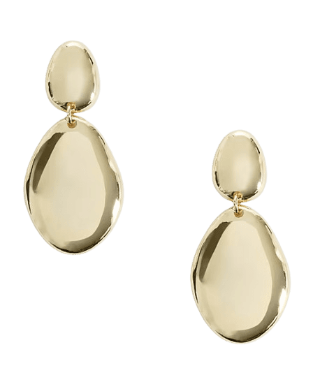 Topshop Damien Drop Earring in Gold