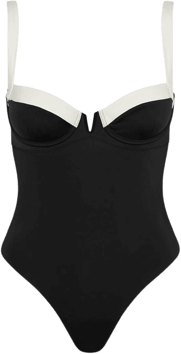 SRTUMEY Women’s Backless Swimsuit Black
