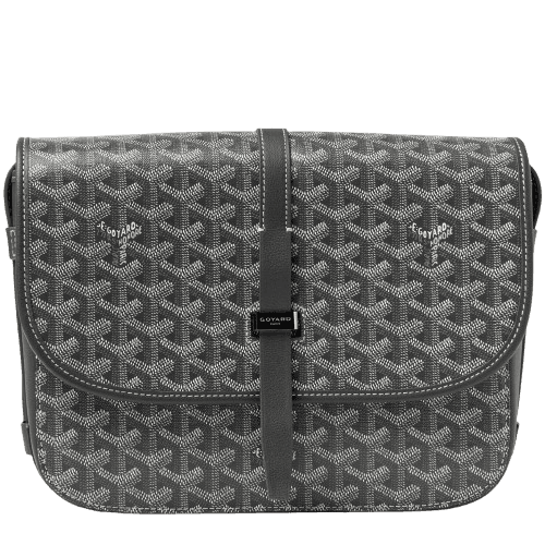 Goyard Goyardine Belvedere II Grey MM Messenger Bag