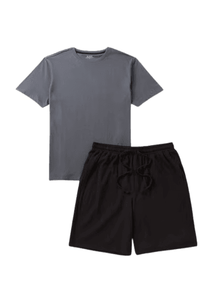 Matalan Charcoal Basic Short Pyjama Set