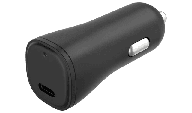 20W USB-C Single Port Car Charger - Black