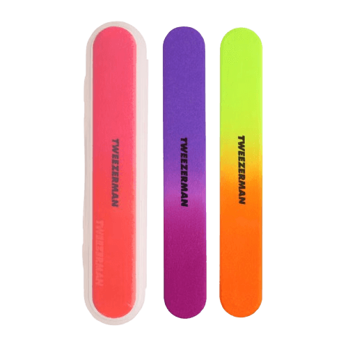 Tweezerman Neon Filemates (3 Nail Files and Case)