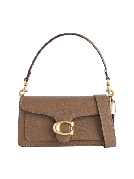 Coach Tabby 20 Leather Shoulder Bag - Dark Stone