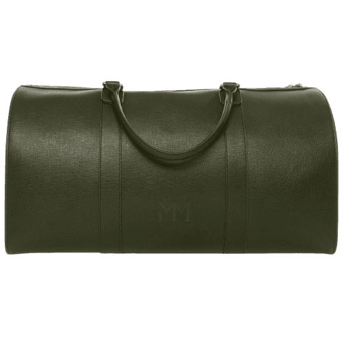 MM Olive Saffiano Duffle Bag