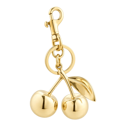 JLR London Gold Cherry Luxury Fruit keyring