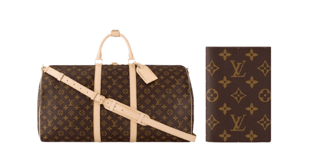 LV Travel Bundle - Louis Vuitton Keepall Bandoulière 55 + Louis Vuitton Passport Cover