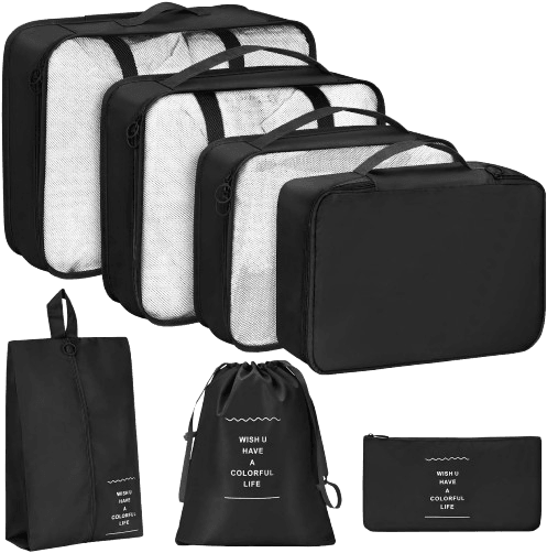 7 Pack Luggage Packing Organizers Packing Cubes