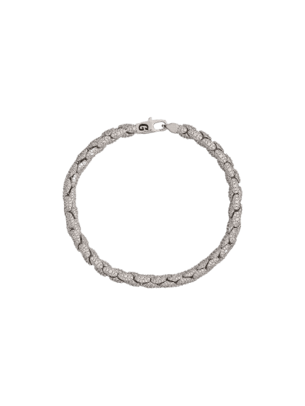 GLD Reptile 14ct White-Gold Plated And Pavé Cubic-Zirconia Link Chain
