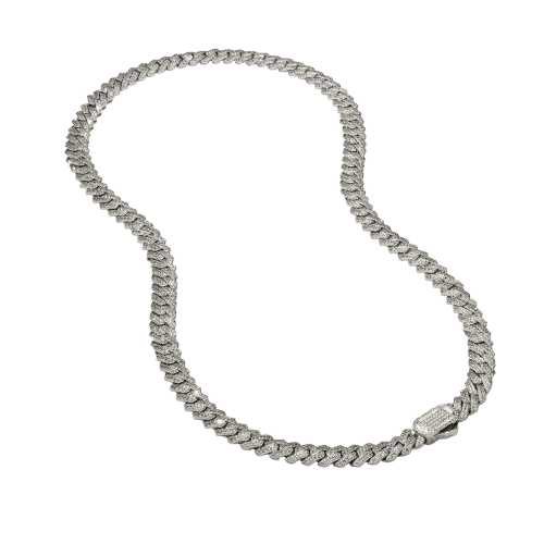 Craftd Prong Link Iced Cuban (Silver) 8mm