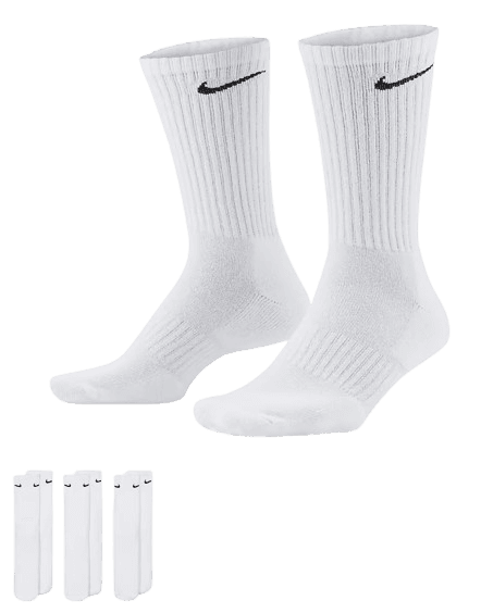 Nike Training Everyday Cushioned 3 pack crew socks in white