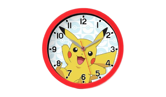 Pokémon Pikachu Kids Wall Clock - Red