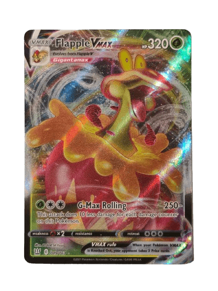 Flapple VMAX 019/163 VMAX Rare Holo – Battle Styles NM/M