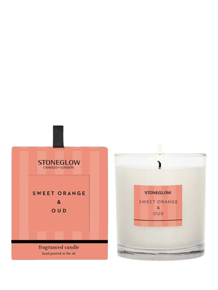 Stoneglow Sweet Orange & Oud Scented Candle, 200g