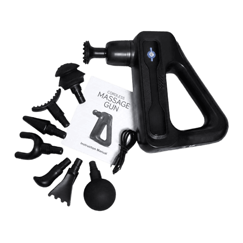 Wellbeing Cordless Massage Gun with 8 Interchangeable Heads