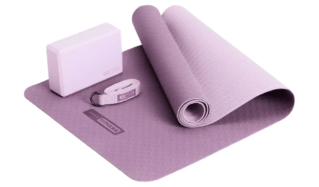 Pro Fitness PVC Yoga Set - Pastel Pink