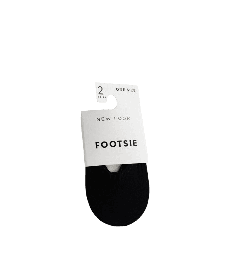 New Look 2 Pack Black Footsie Socks